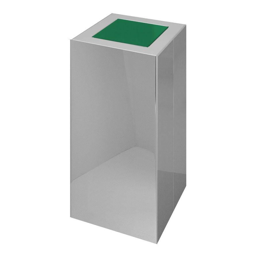 CONTENITORE RACCOLTADIFFERENZIATA INOX C/COP.GIR.VERDE