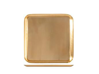 VASSOIO INOX QUAD ORO 28CM