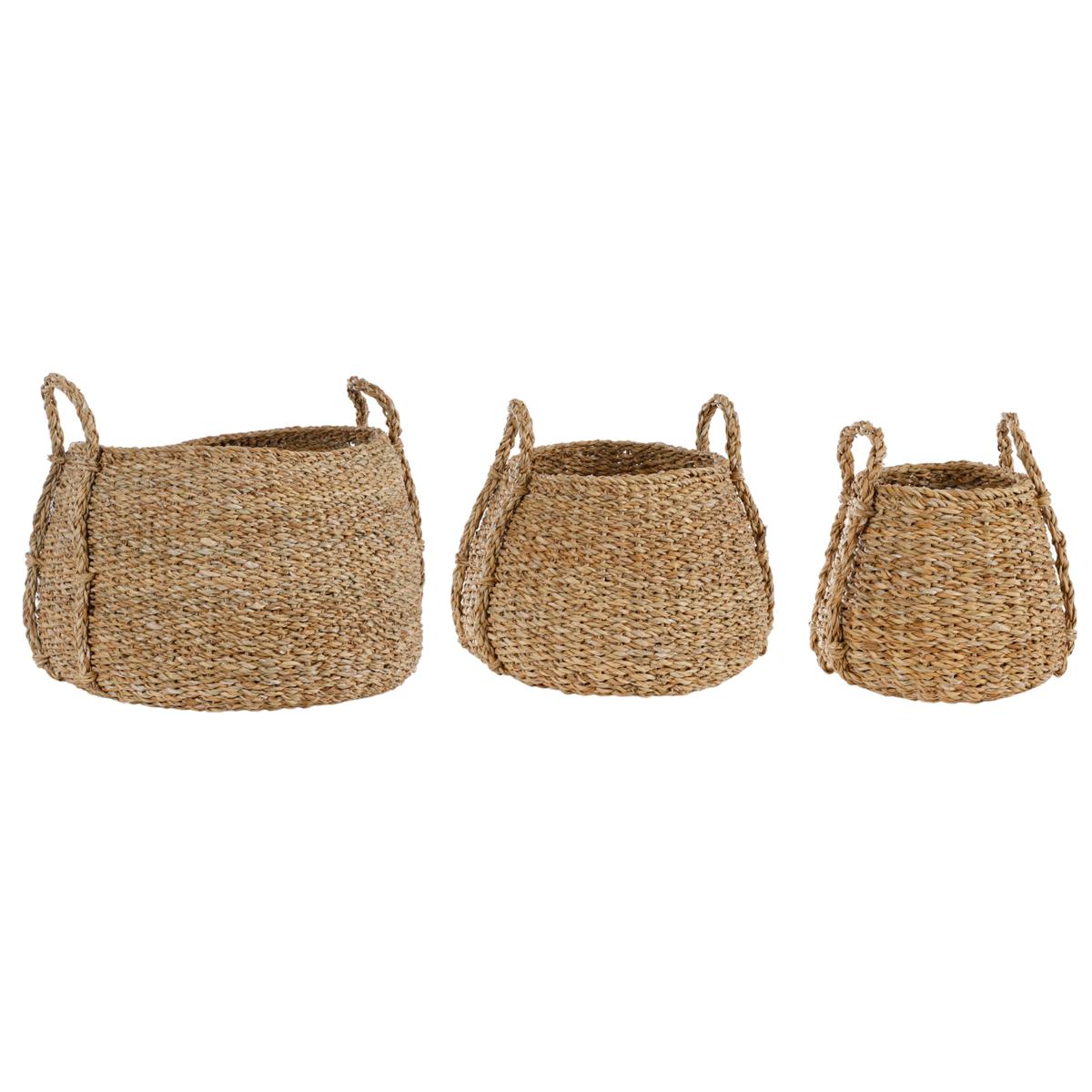 SET 3 CESTI SEA GRASS G.H.29 ø CM.40