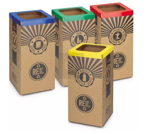 BIDONE CARTONE 60LT PURE COVER GIALLA "PLASTICA"