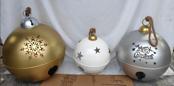 SET 3 PZ CAMPANACCI BIG IN METALLO COL ORO