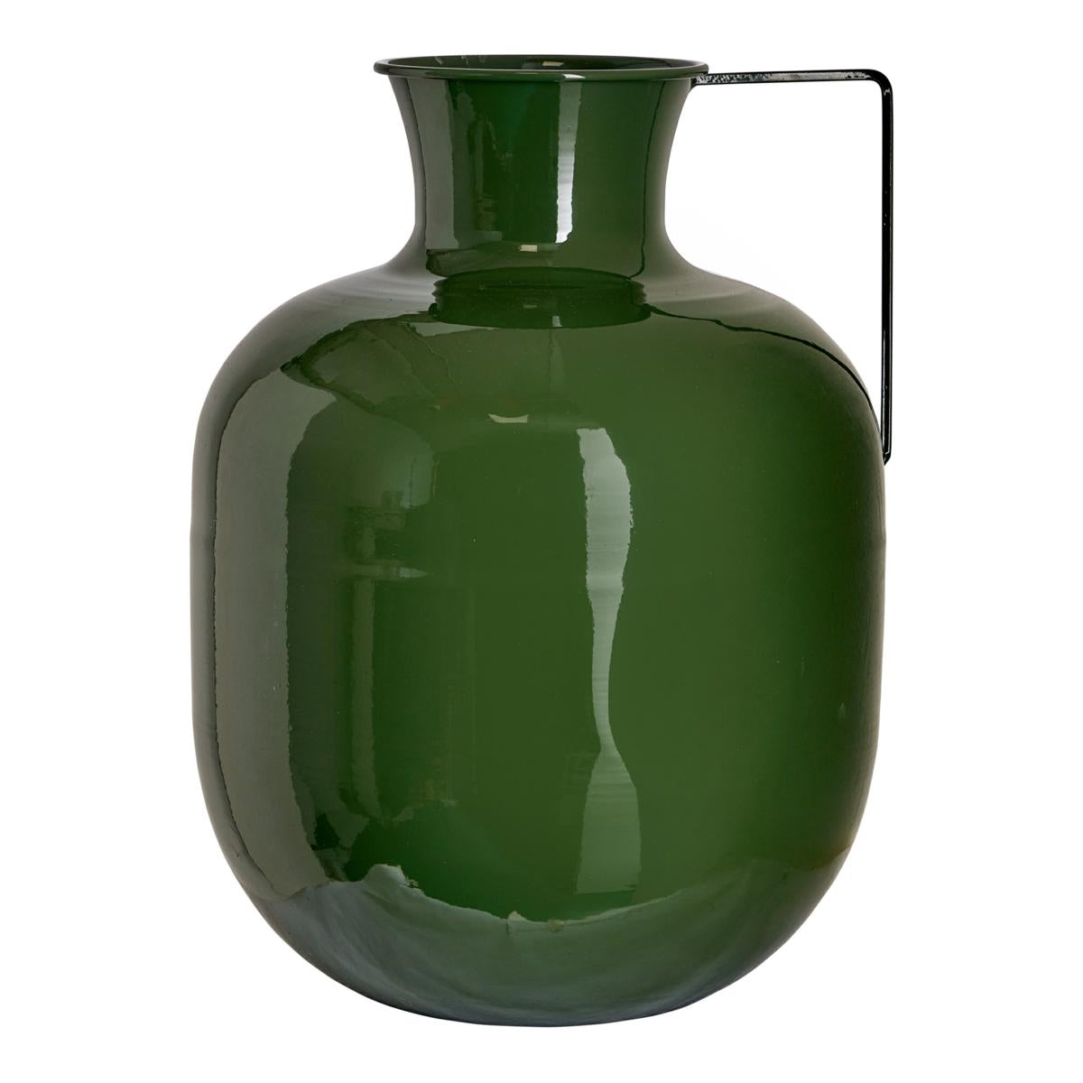 VASO METALLO VERDE CON MANICO CM.18.5X34X29