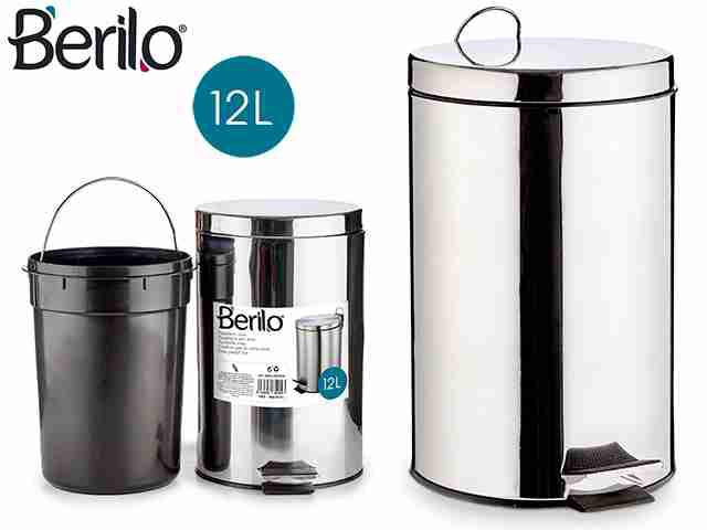CESTINO 12 LT IN ACCIAIO CON PEDALE