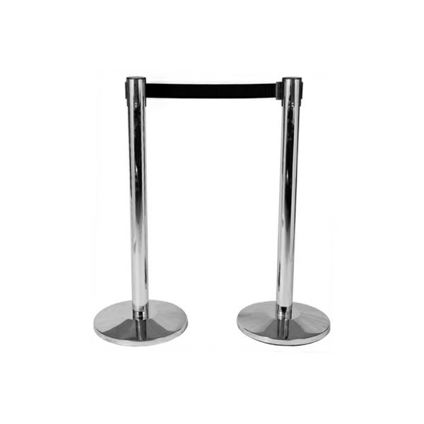 COLONNA NERA C/NASTRO NERO 2mt MOD.ALFA INOX