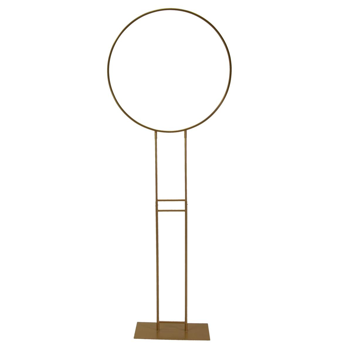 ESPOSITORE METALLO REGOLABILE ORO TONDO 80X25X210/255H