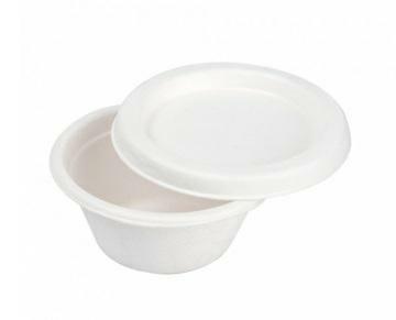 MINI TERRINE+COP. "BIONIC" BIANCO 60ML D.6.9X3+0.7CM CF=50PZ