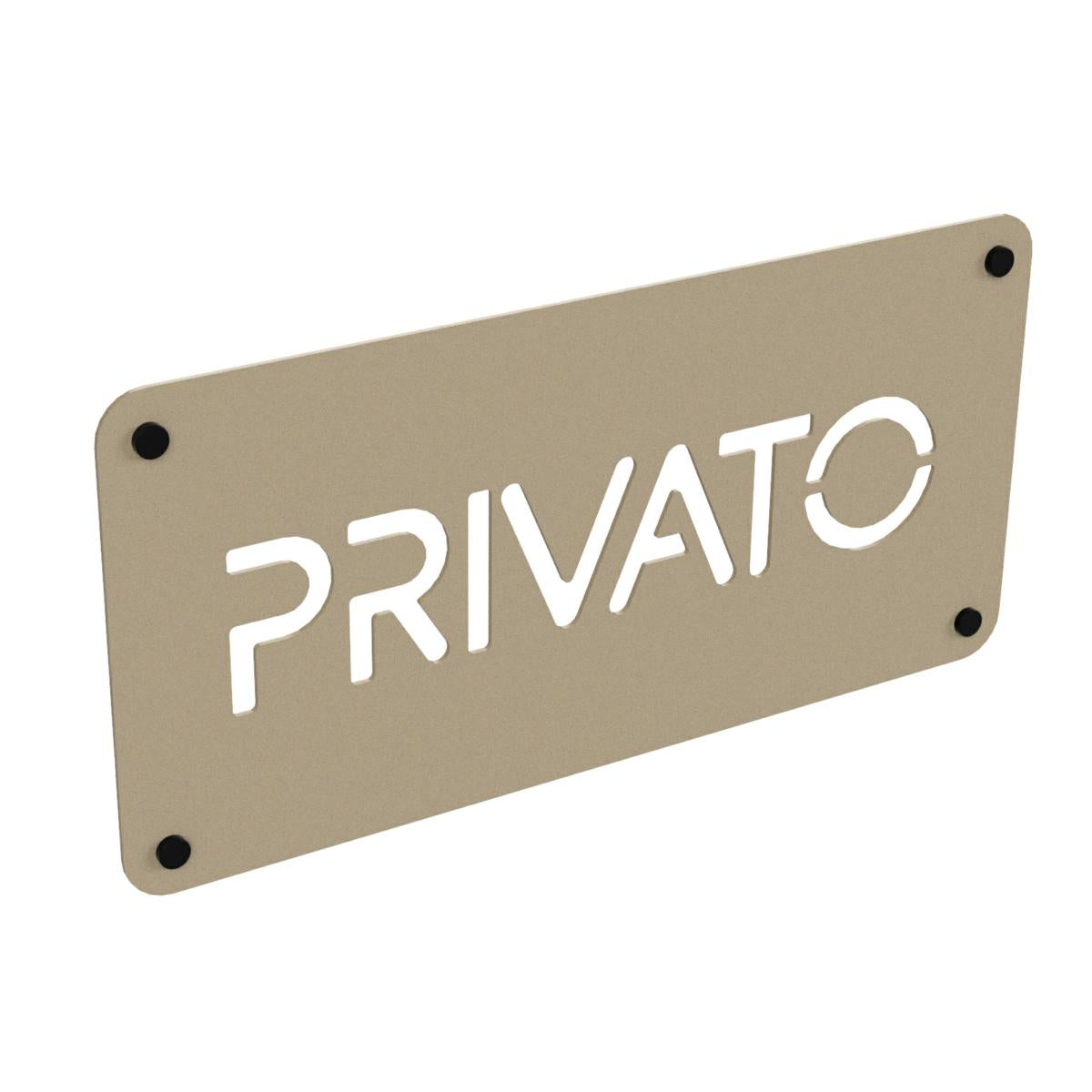 SEGNALETICA PRIVATO SABBIA CON DISTANZIALI 16X32,5CM