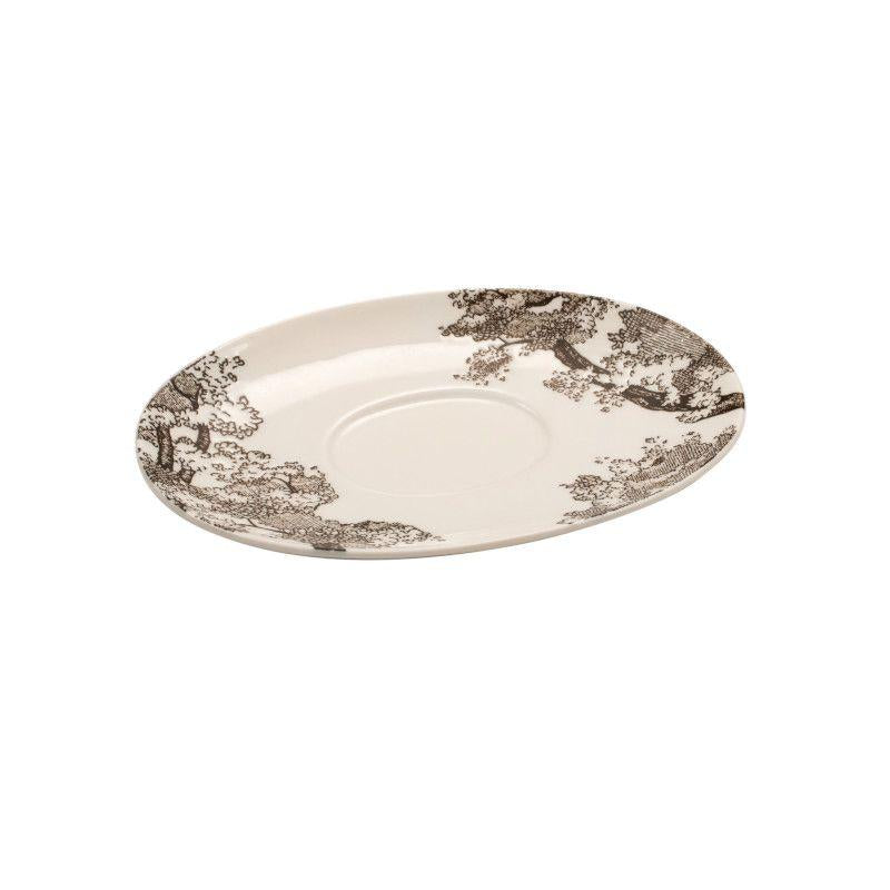 PIATTO SALSIERA CM.16X11 14CL "KERASIA" AVORIO