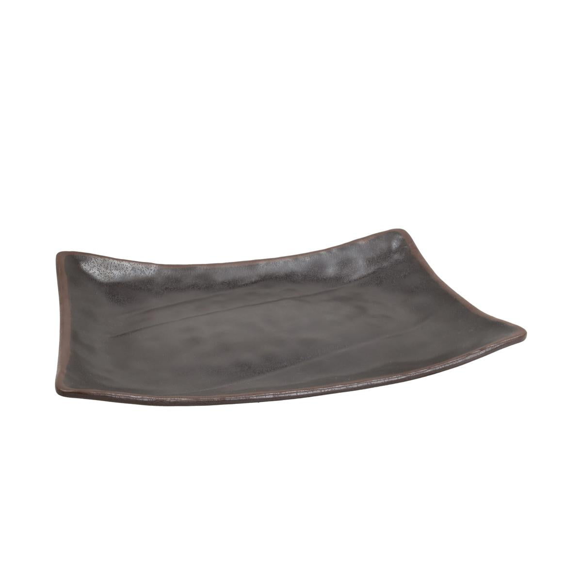 PIATTO RETT. CM 33 SHOW PLATE ROASTED RIM