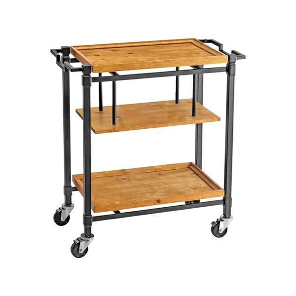 CARRELLO DI SERVIZIO91,4x44,5x99 CM NATURALE LEGNO