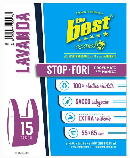 BUSTE ROTOLI NU 55X65 LAVANDA POWERFUL RT=15PZ