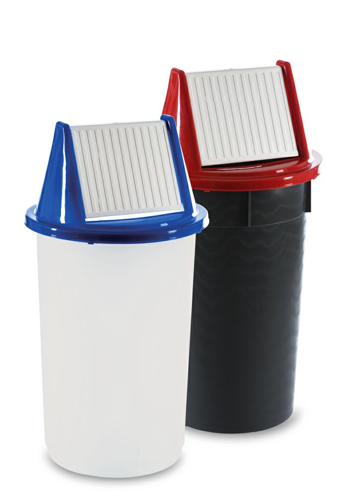 PATTUMIERA 60LT NEUTRO C/COP BLU "ONDINA" CM.44X59H
