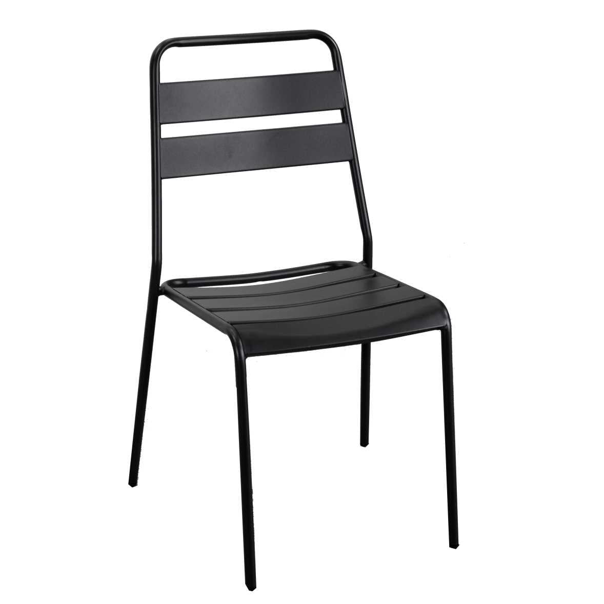 SEDIA IN METALLO ROVIGO COLORE ANTRACITE 50x54CM H42/87