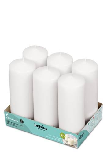 CANDELA PILASTRO BIANCA 20X6,8CM CF=6PZ