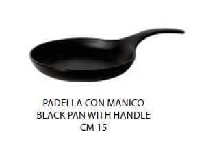 PADELLA CON MANICO 15CM MELAMINA NERA