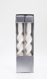 SET 2 CANDELE ASPIRALE 35CM BIANCO