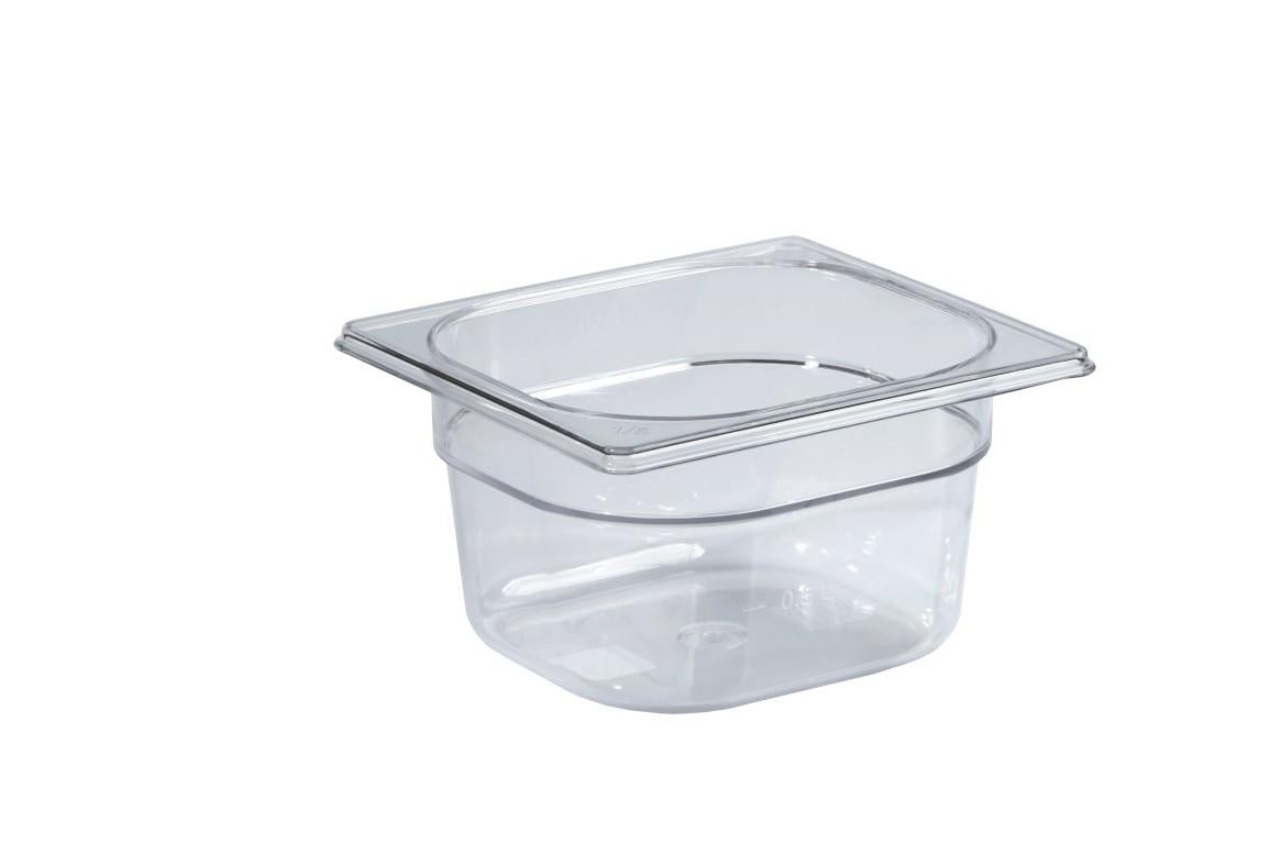 BACINELLA POLICARBONATO GN 1/6 H65 DIM.176X162MM