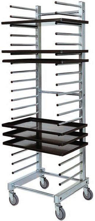 CARRELLO INOX PORTATEGLIE UNIVERSALI 20 TEGLIE