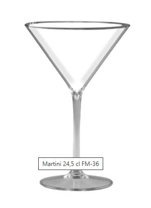 BICCHIERE MARTINI 24.5CL TRASPARENTE SAN