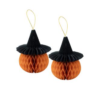 DECORA.ZUCCHE IN CARTA C/CAPPELLO 16X20 CF2PZ