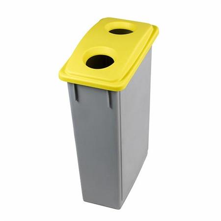 GETTACARTE 90LT OFFICE C/COPERCHIO GIALLO A DUE FORI