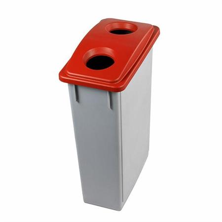 GETTACARTE 90LT OFFICE C/COPERCHIO ROSSO A DUE FORI
