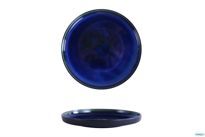 PIATTO TONDO NORDIC 29CM NERO/BLU MADEIRA