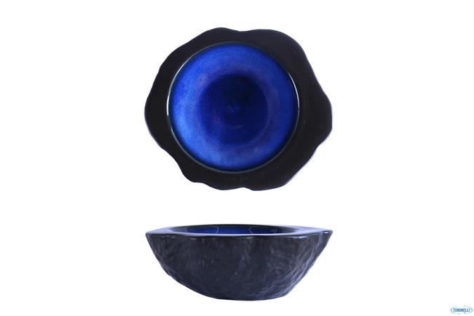 COPPA CONCAVA CM.24,5X20,5 PIETRA NERO/BLU MADEIRA