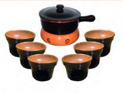 SET BAGNA CAUDA TERRACOTTA 7PZ