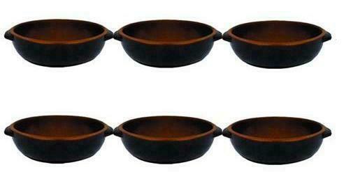 PADELLINA/TEGAMINO TERRACOTTA GHIOTTA MARRONE 2/M CF=6PZ