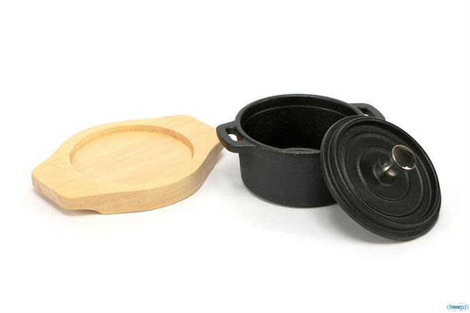 COCOTTE DA PORTATA DIAM.10 GHISA C/2M+SP LEGNO