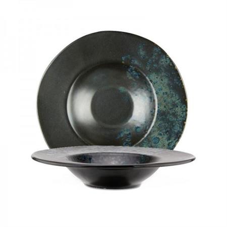 PIATTO PASTA BOWL PHOBOS NERO PUNT.BLU DIAM.28,5CM STW