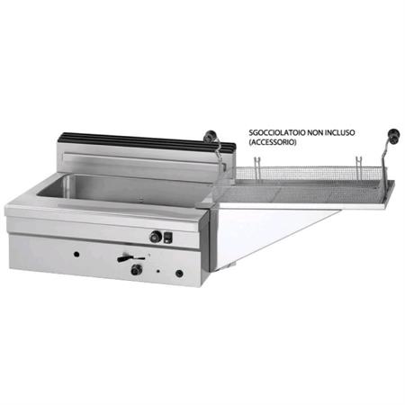 FRIGGITRICE PAST. GAS DA BANCO 18LT 12KW 700X580X250