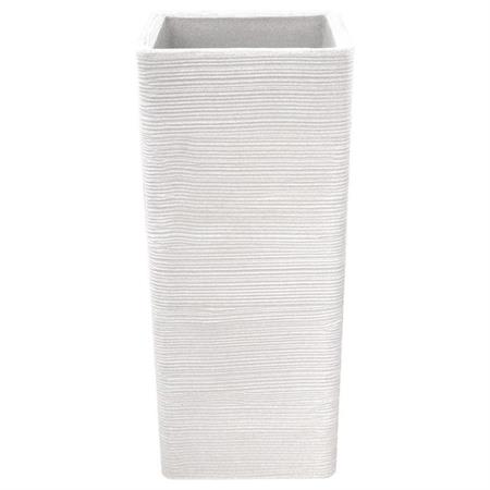 PILONE PORTAVASO RIGATO SHABBY 75CM BIANCO PERLA