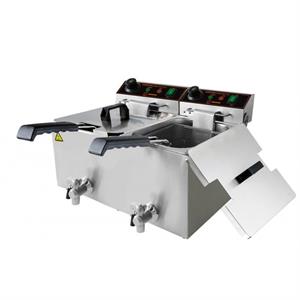 FRIGGITRICE 3250W + 3250W CAPACITà 8 LITRI+8 LITRI C/RUBINET