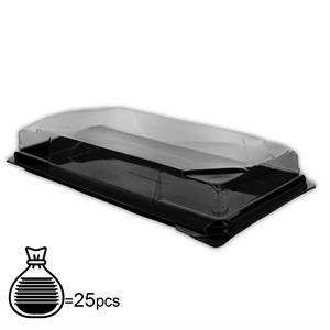 VASCHETTA GASTRONOM FORMIPACK PER SUSHI BASE NERA+COP CF=25P