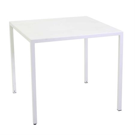 TAVOLO METALLO ELMA AUTOLIVELLANTE BIANCO QUADRO 80x80xH75