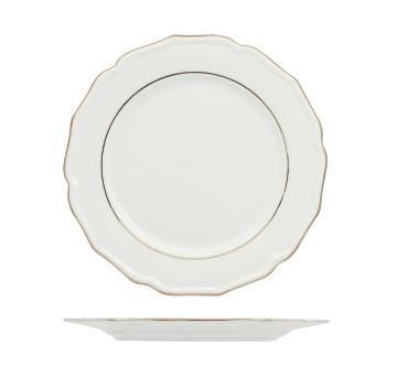 PIATTO FRUTTA DIANA BORDO DOPPIO FILO ORO 22CM