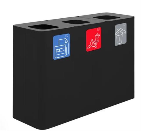 GETTACARTE PURE 115X38X80H  300LT NERO