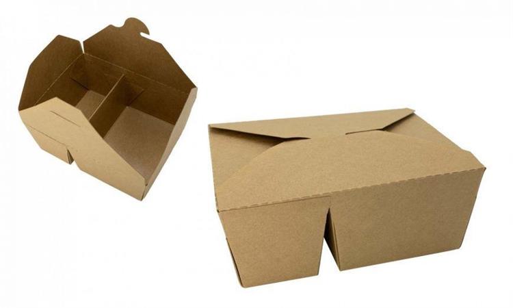 BOX ALIMENTI BISCOMPARTO MIS.17X14X6,5H AVANA CF=60PZ