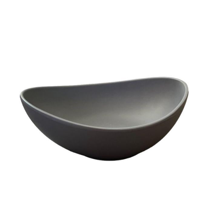 CIOTOLA OVALE MIS.180X1 H6,5 "SWING" MELAMINA GRIGIA
