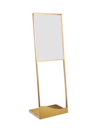 PORTA MENÙ DIN-A2 CON BASE 43x30x130 CM ORO METAL
