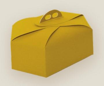 SCATOLA ESAGONALE 25x36x15CM FANTASIA ECOLIFE GIALLO CF=25PZ