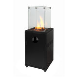 ETNA STUFA A GAS NERA C/RUOTE CM47X47 H130