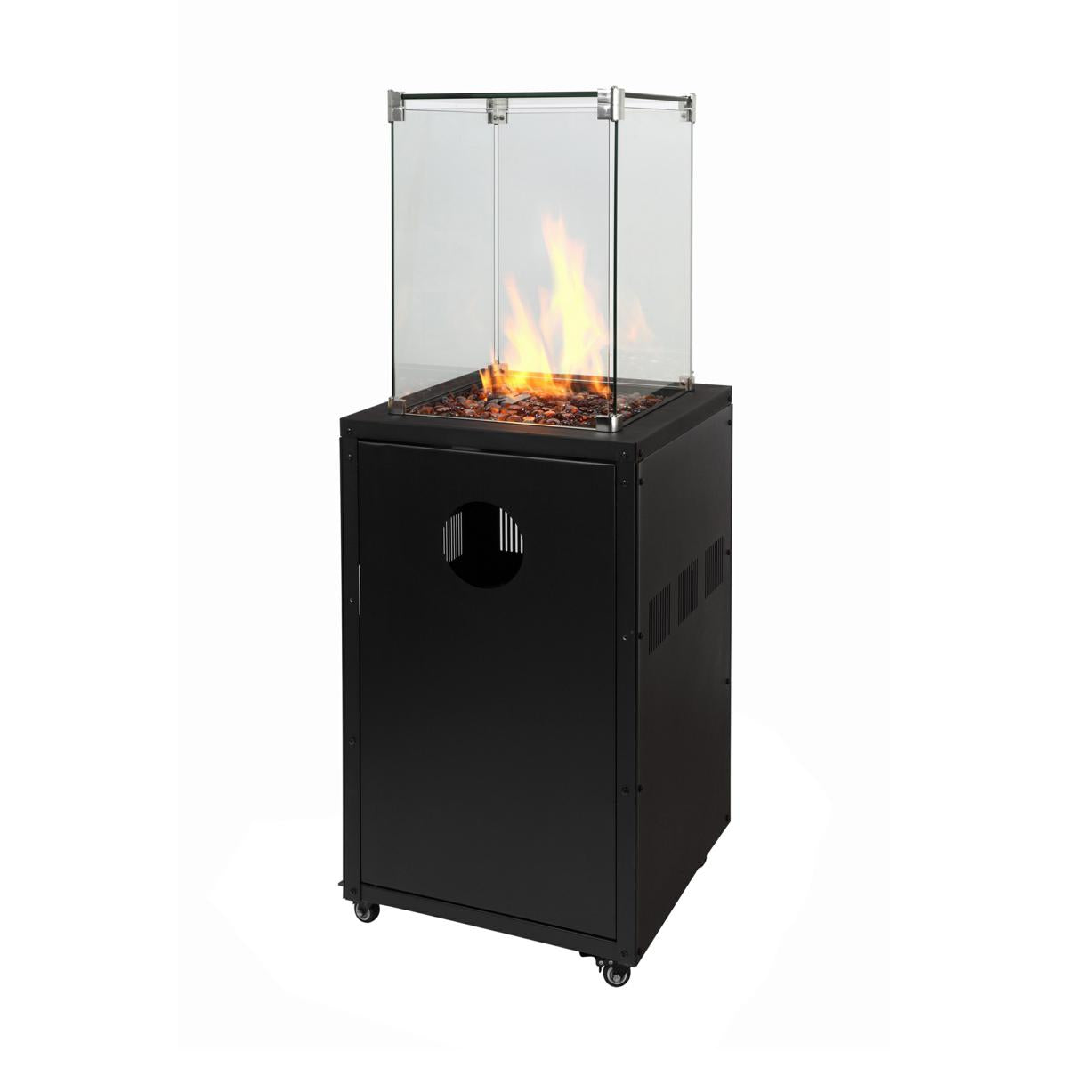 ETNA STUFA A GAS NERA C/RUOTE CM47X47 H130