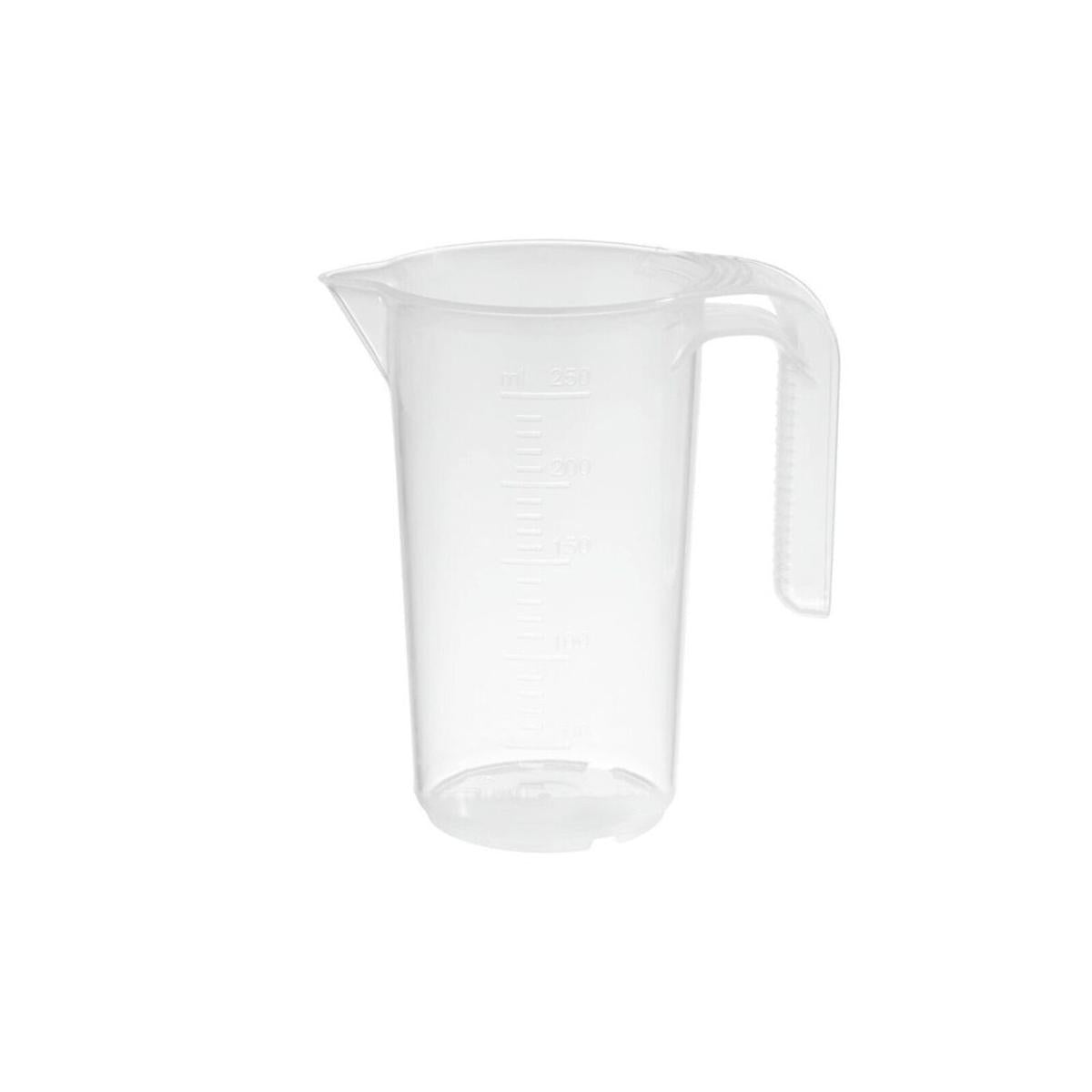 CARAFFA GRADUATA TRASPARENTE DIAM.7 H12 LT.0,25 IMPILABILE