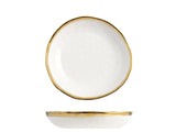 PIATTO BIANCO BORDO ORO 21CM