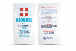 GEL IGIENIZZANTE ALCOGEL IN BUSTINE 6ML CF=50PZ