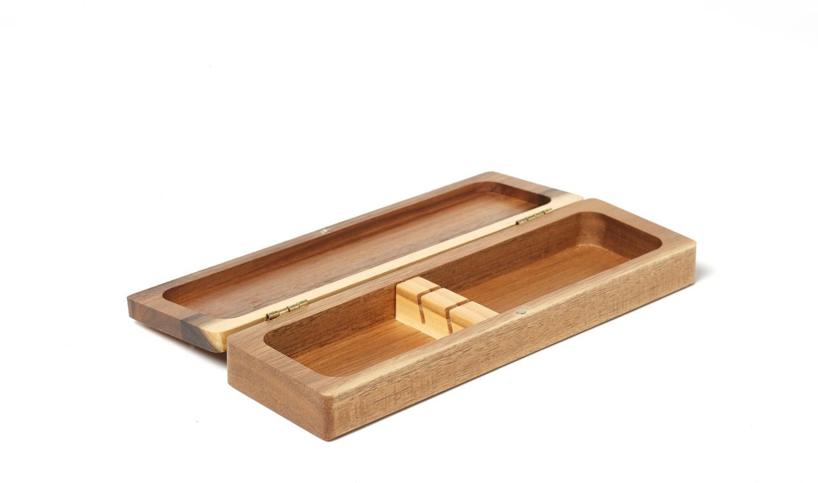 CUSTODIA IN LEGNO DIACACIA X 2 COLTELLI