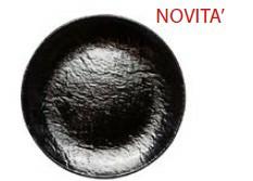 VASSOIO MELAM. TONDOCM 40X4 STONE AGE NERO